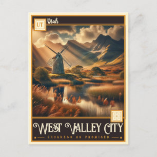 West Valley City, Utah   Vintage Postcard
