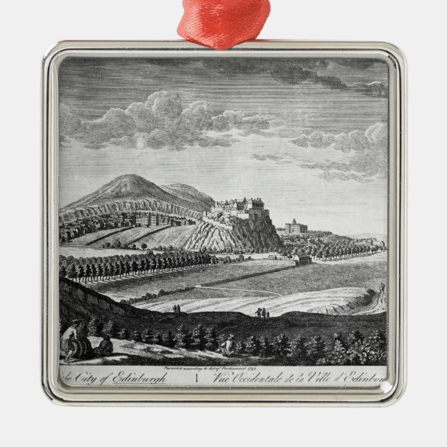 West View of the City of Edinburgh, 1753 Metal Ornament (Front)