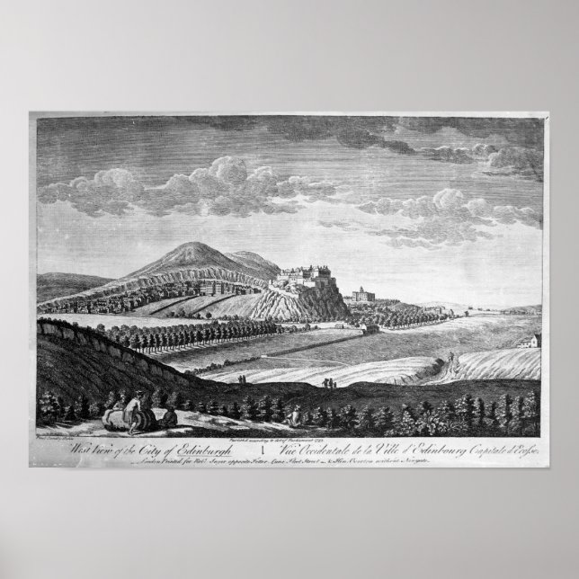 West View of the City of Edinburgh, 1753 Poster (Front)
