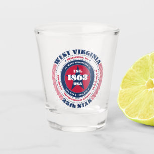 West Virginia 35th Star Patriotic Shot glass