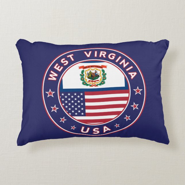 West Virginia Accent Pillow (Front)