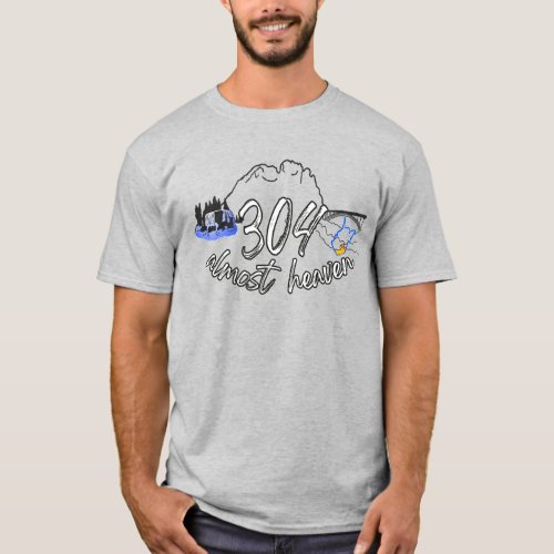 West Virginia Area Code 304 T_Shirt