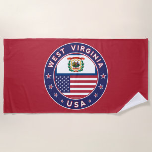 West Virginia Beach Towel