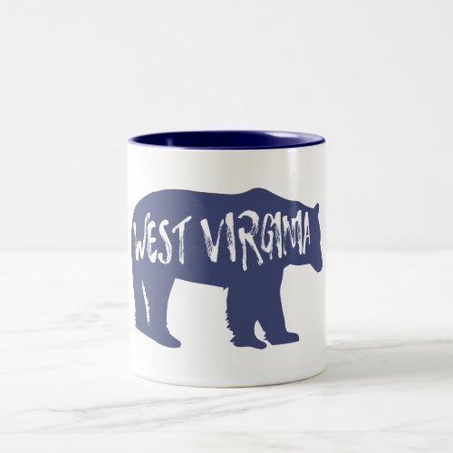 West Virginia Bear Two_Tone Coffee Mug