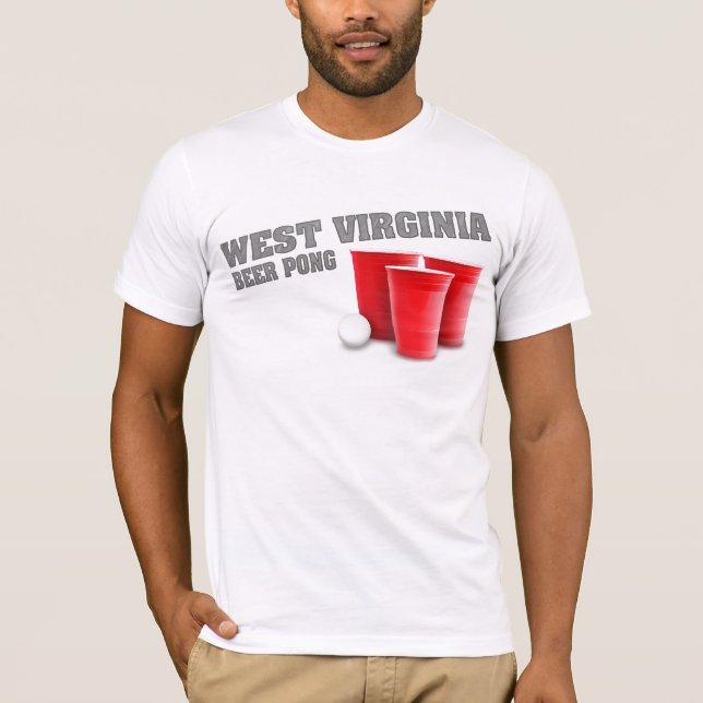 West Virginia Beer Pong T-Shirt (Front)