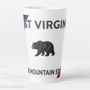 West Virginia Black Bear Mountain Heritage Gift Latte Mug