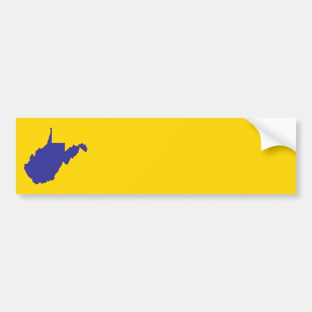 West Virginia Blue and Gold Bumper Sticker (Front)