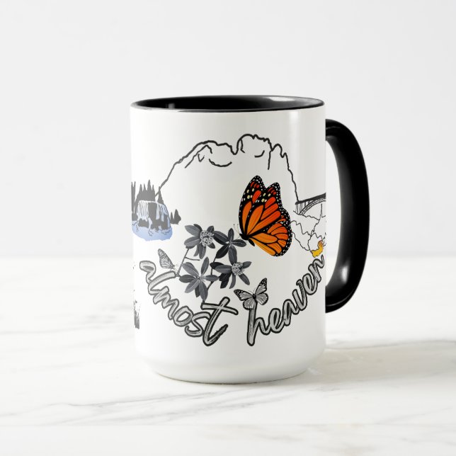 West Virginia Butterflies Mug (Front Right)