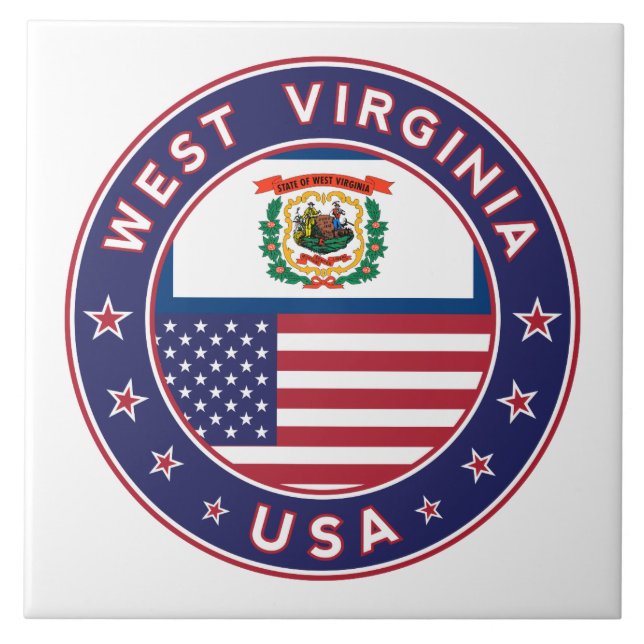 West Virginia Ceramic Tile (Front)