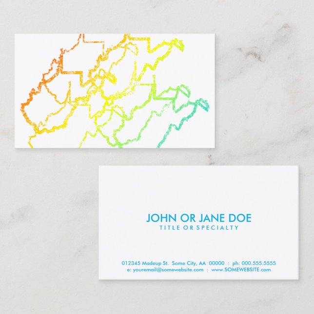 west virginia chill blur business card (Front/Back)