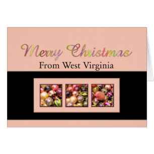 West Virginia Christmas Card, state specific