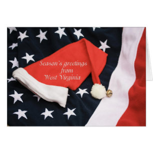 West Virginia   Christmas Card, state specific Cards