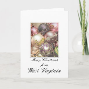 West Virginia Christmas Card, state specific Holiday Card