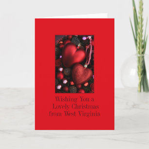 West Virginia Christmas Card, state specific Holiday Card