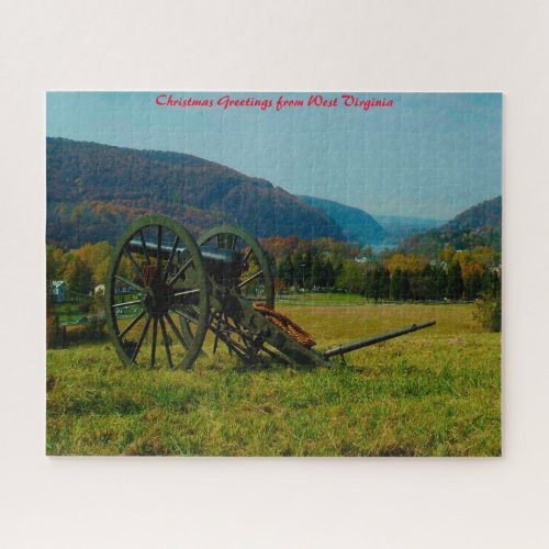 West Virginia Christmas Greetings Jigsaw Puzzle