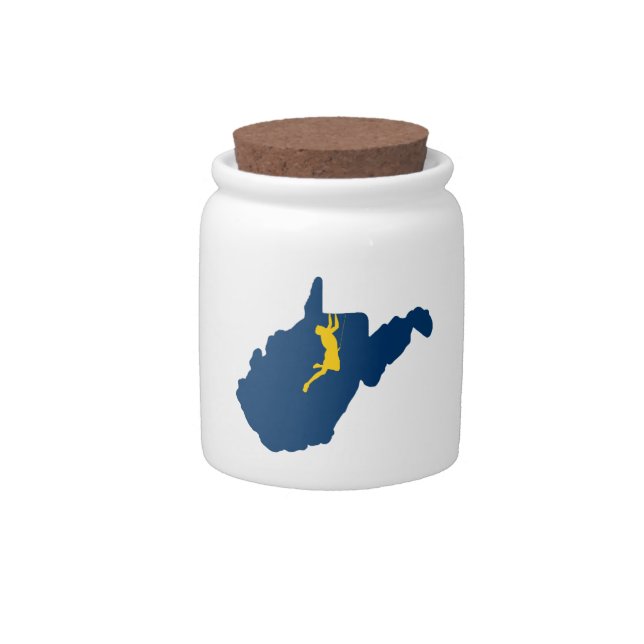 West Virginia Climbing Candy Jar (Front)