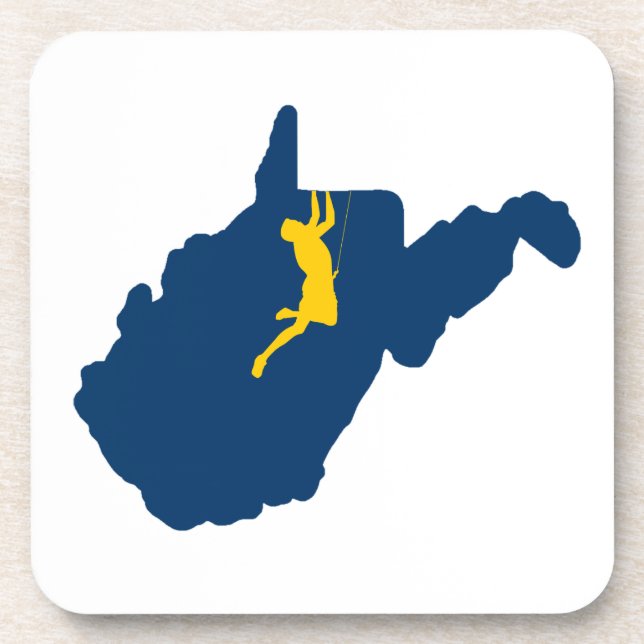 West Virginia Climbing Drink Coaster (Front)