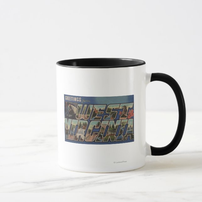 West Virginia (Coal-Miner) - Large Letter Scenes Mug (Right)