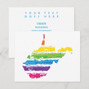 west virginia color strokes invitation
