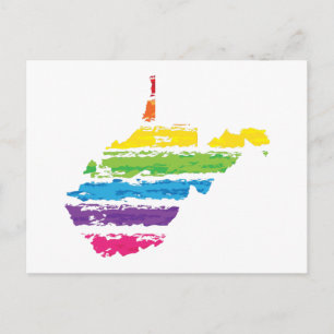 west virginia color strokes postcard