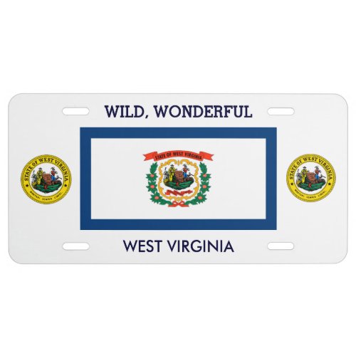 West Virginia Custom Front License Plate