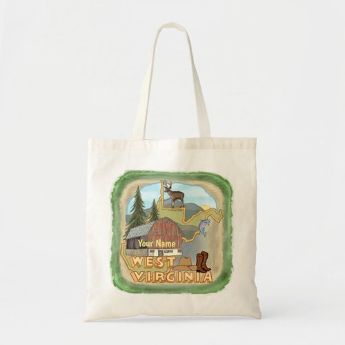 West Virginia custom name Tote Bag
