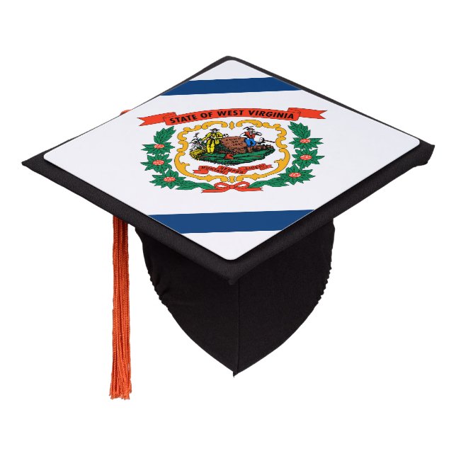 West Virginia flag, American state flag Graduation Cap Topper (Angled)