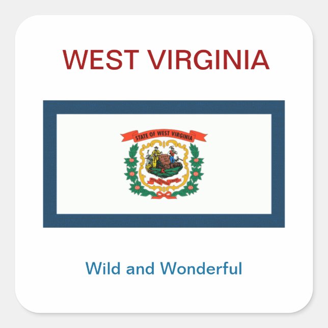 WEST VIRGINIA FLAG AND MOTTO sticker (Front)