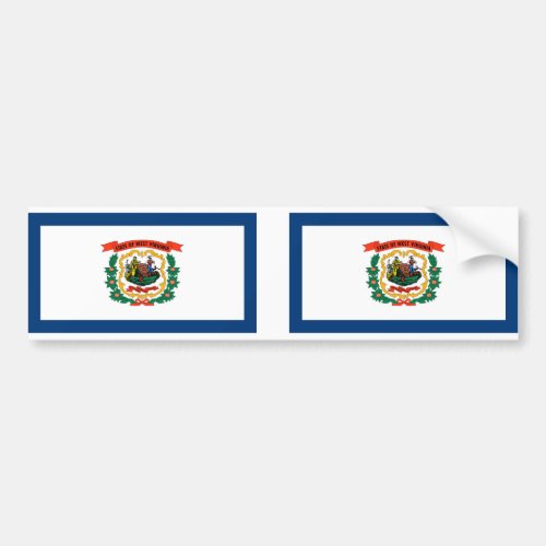 West Virginia flag Bumper Sticker