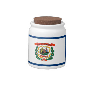 West Virginia Flag Candy Jar