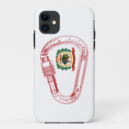 West Virginia Flag Climbing Carabiner iPhone 11 Case