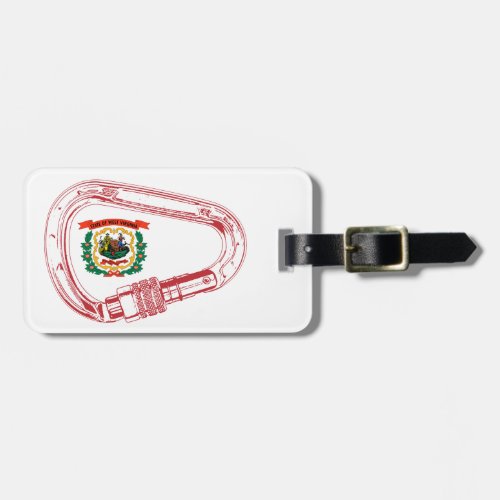 West Virginia Flag Climbing Carabiner Luggage Tag