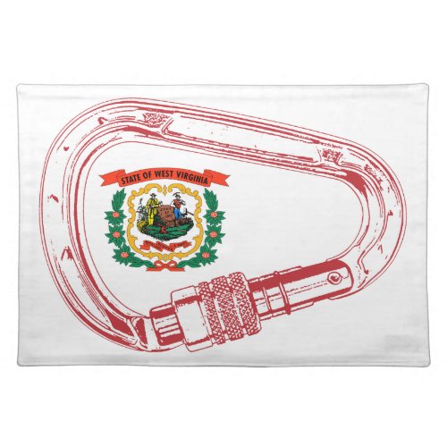 West Virginia Flag Climbing Carabiner Placemat