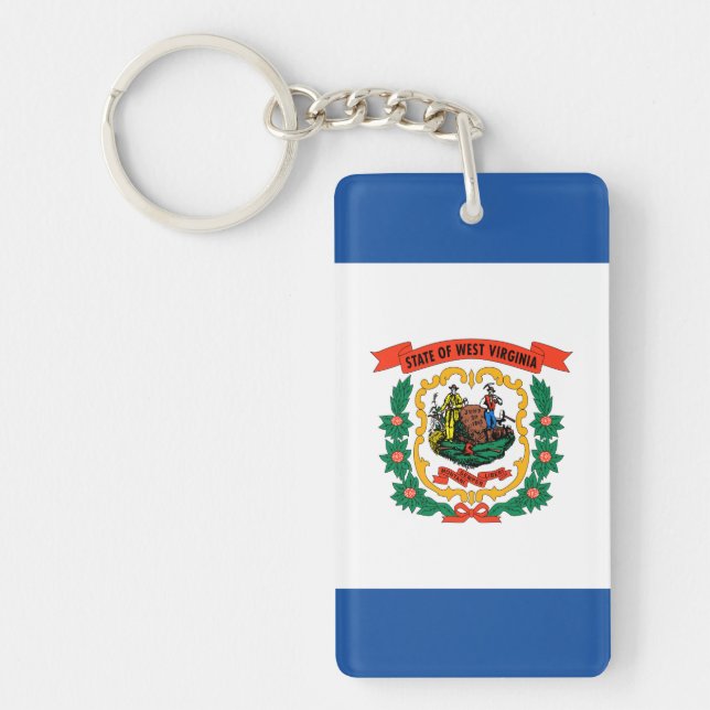 West Virginia flag Keychain (Front)