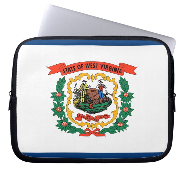 West Virginia Flag Laptop Sleeve (Front)