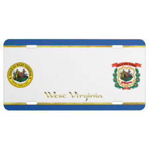 West Virginia flag License Plate