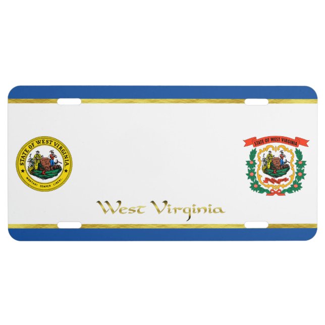 West Virginia flag License Plate (Front)