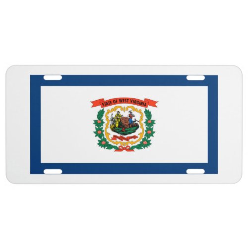 West Virginia flag License Plate