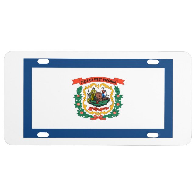 West Virginia flag License Plate (Front)