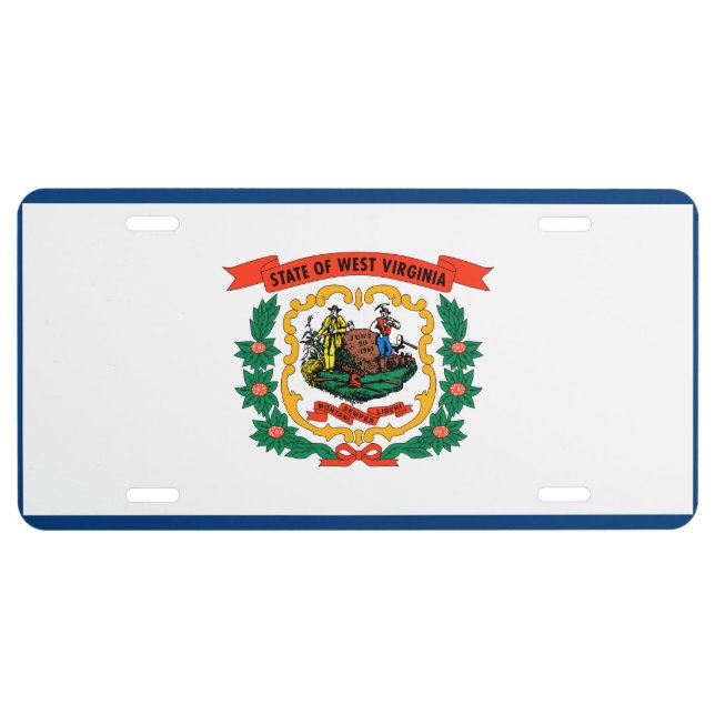 West Virginia Flag License Plate (Front)