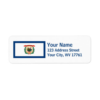 West Virginia Flag Return Address Labels