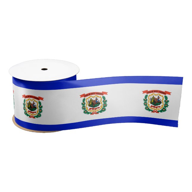 West Virginia flag Satin Ribbon (Spool)