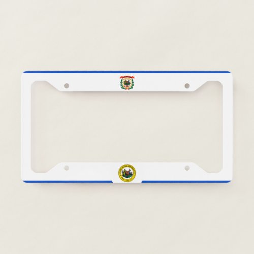 West Virginia flag_seal License Plate Frame