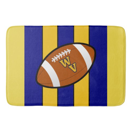 West Virginia Football Blue and Gold Pride Bathroom Mat