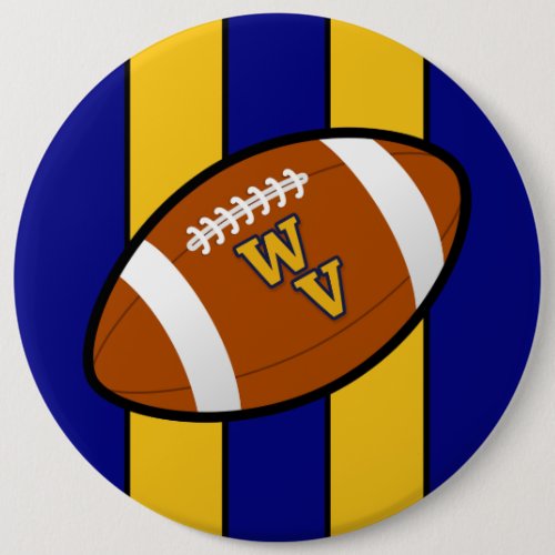 West Virginia Football Blue and Gold Pride Pinback Button