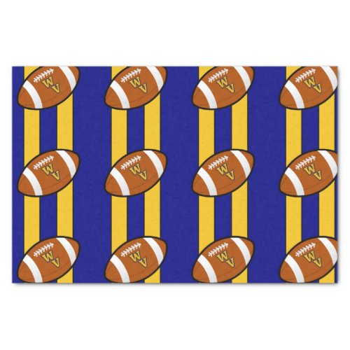 West Virginia Football Blue and Gold Pride Tissue Paper