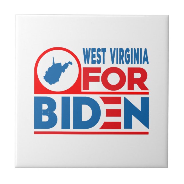 WEST VIRGINIA For Biden Ceramic Tile (Front)