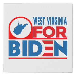 WEST VIRGINIA For Biden Faux Canvas Print