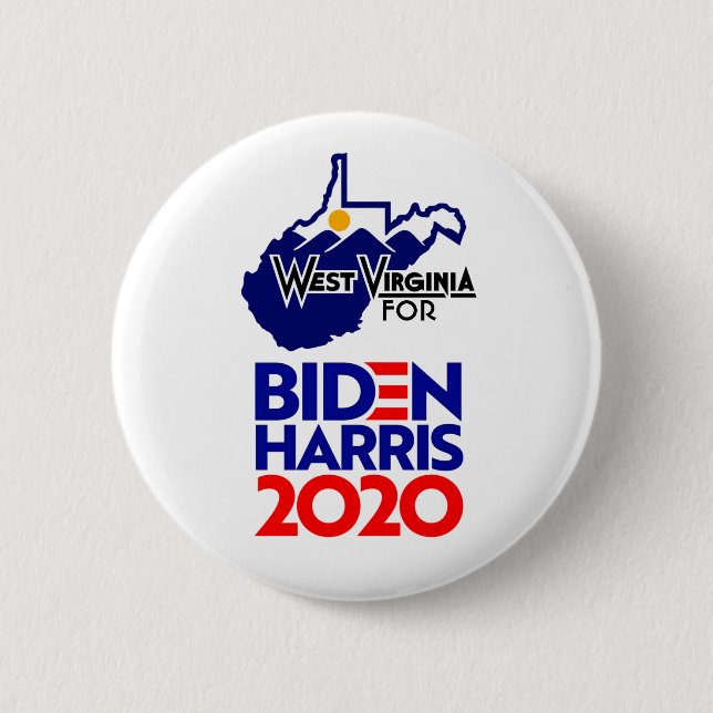 West Virginia for Biden Harris 2020 Button (Front)