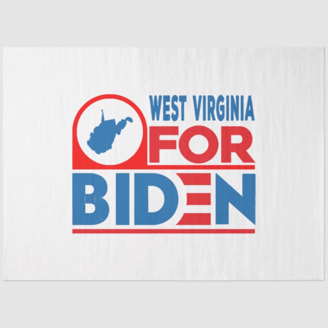 WEST VIRGINIA For Biden Tissue Paper (Front)